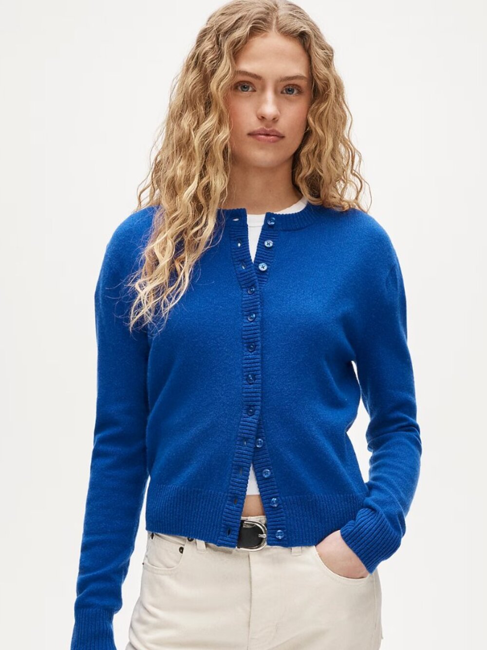NWT J. Crew Perfect Cashmere Cardigan Blue Small - PRICED LOW.